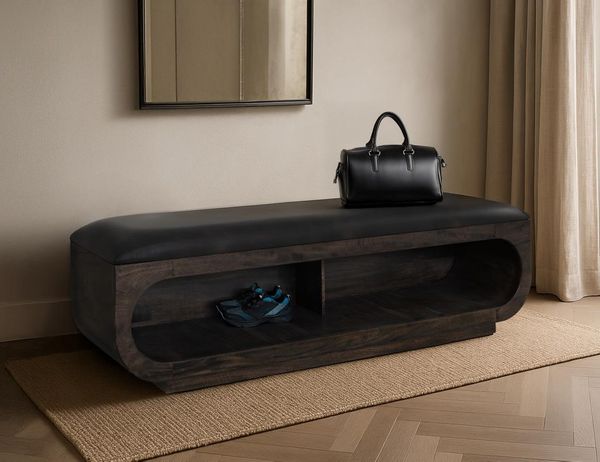 Balam Bench - Cushioned Seat, Storage Below