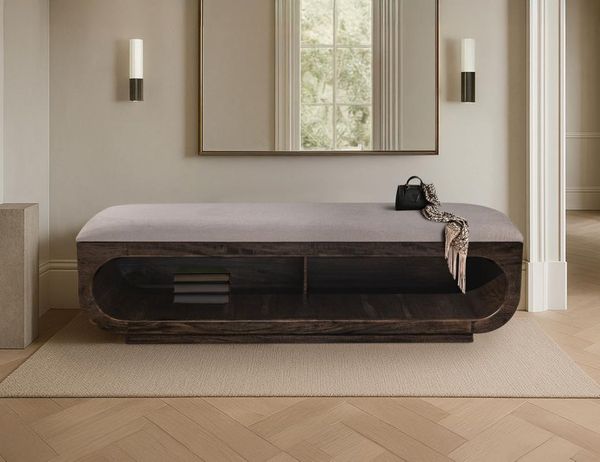 Balam Bench - Cushioned Seat, Storage Below