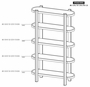 Balam Bookcase - 4 Shelves