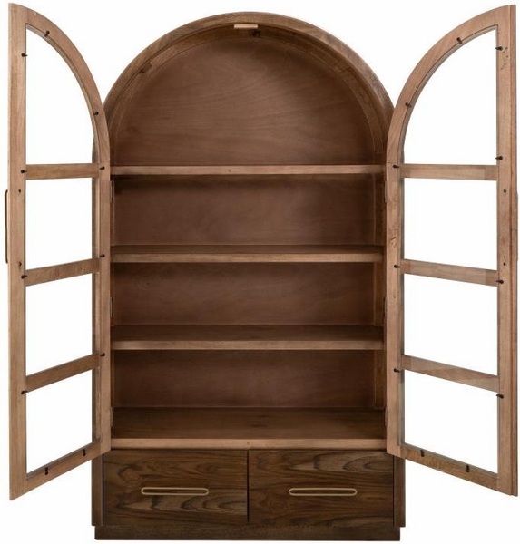 Balam Cabinet - 2 Drawer & 2 Glass Door