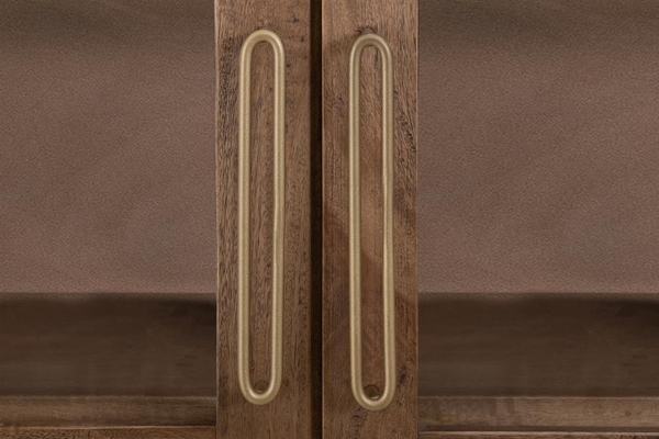 Balam Cabinet - 2 Drawer & 2 Glass Door