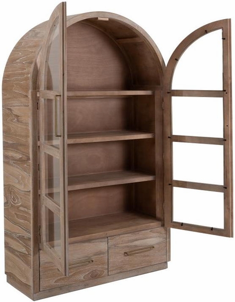 Balam Cabinet - 2 Drawer & 2 Glass Door