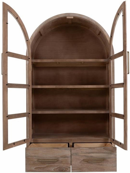 Balam Cabinet - 2 Drawer & 2 Glass Door