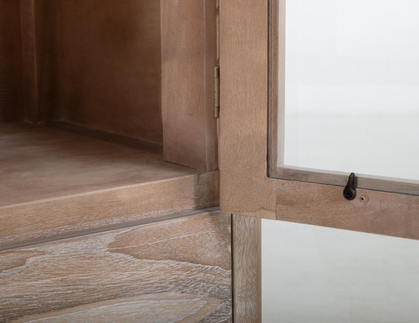 Balam Cabinet - 2 Drawer & 2 Glass Door