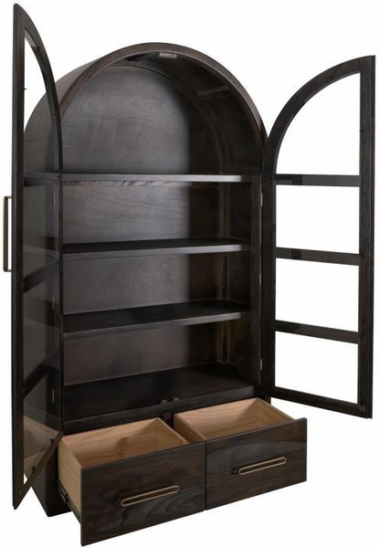 Balam Cabinet - 2 Drawer & 2 Glass Door