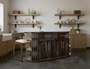 Balam Kitchen Island - 6 Shelf, 2 Drawer & 4 Door