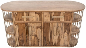 Balam Kitchen Island - 6 Shelf, 2 Drawer & 4 Door