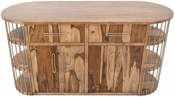 Balam Kitchen Island - 6 Shelf, 2 Drawer & 4 Door