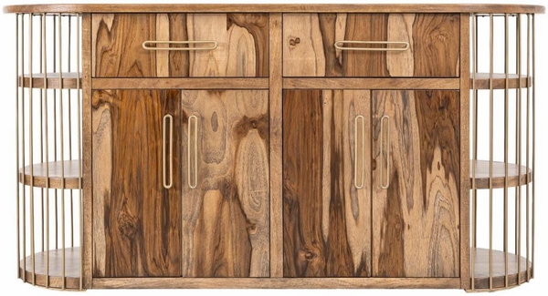 Balam Kitchen Island - 6 Shelf, 2 Drawer & 4 Door