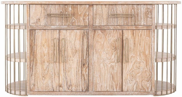 Balam Kitchen Island - 6 Shelf, 2 Drawer & 4 Door