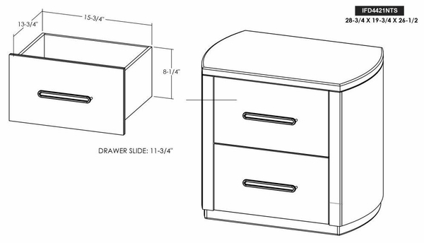 Balam Nightstand - 2 Drawer