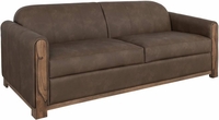 Balam Sofa Faux Leather, Solid Pine