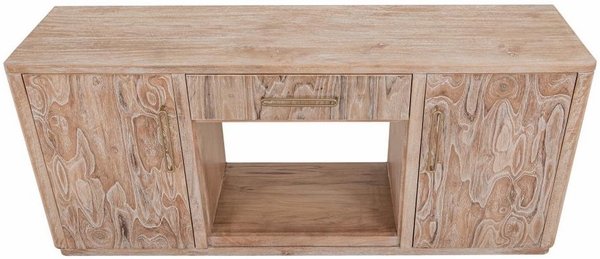 Balam TV Stand for Fireplace - 1 Drawer & 2 Door