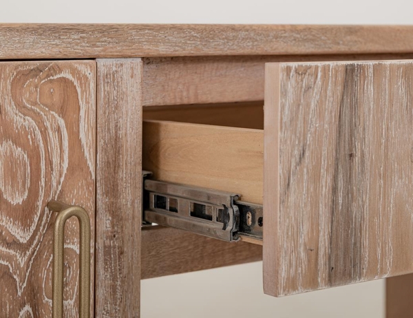Balam TV Stand for Fireplace - 1 Drawer & 2 Door