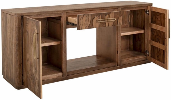 Balam TV Stand for Fireplace - 1 Drawer & 2 Door