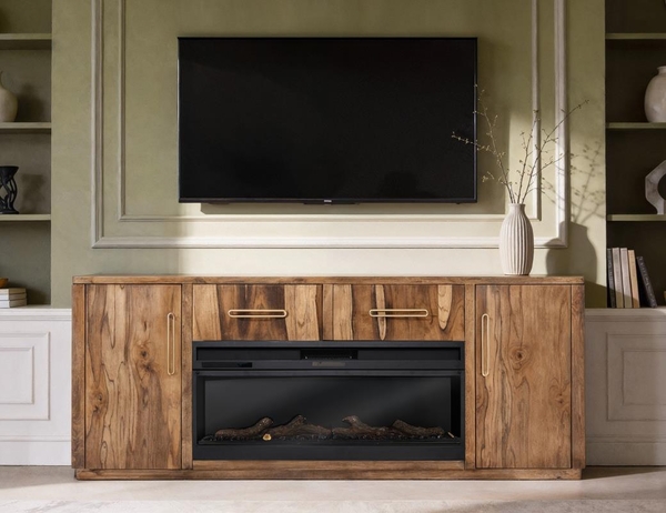 Balam TV Stand for Fireplace - 80", 2 Drawer, 2 Door