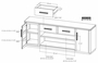 Balam TV Stand for Fireplace - 80", 2 Drawer, 2 Door