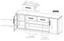 Balam TV Stand for Fireplace - 80", 2 Drawer & 2 Door