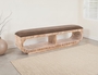 Balam Upholstered Seat Bench - 2 Open Shelves