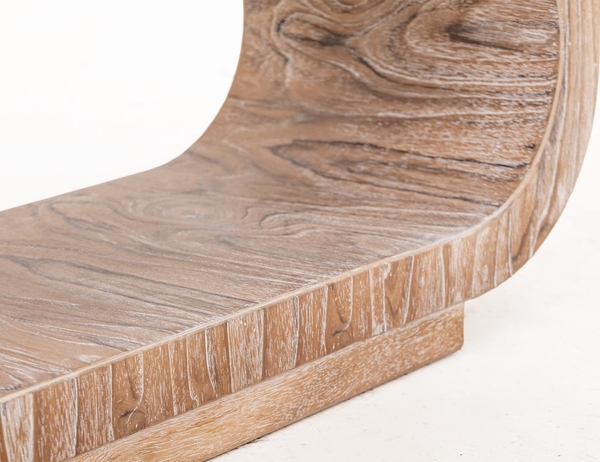 Balam Upholstered Seat Bench - 2 Open Shelves
