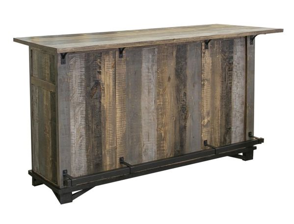 Loft Brown 2 Drawer 2 Doors Bar