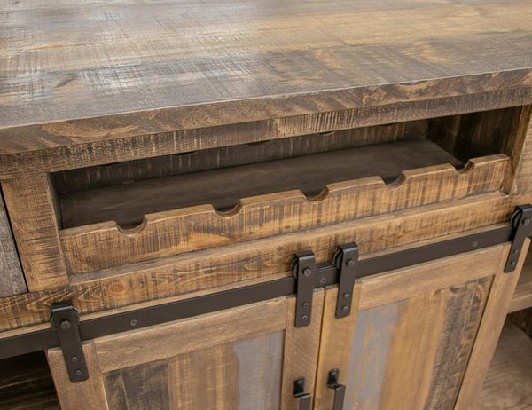 Loft Brown 2 Drawer 2 Doors Bar