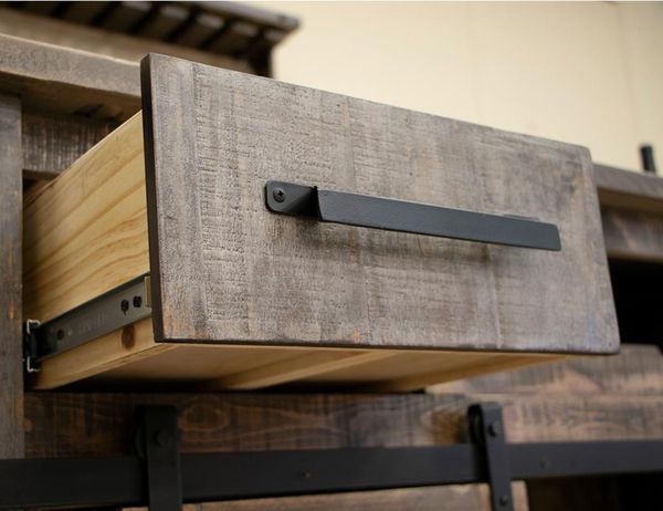 Loft Brown 2 Drawer 2 Doors Bar