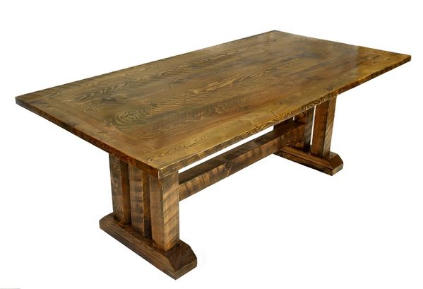 Baring Creek Rough Sawn Trestle Table