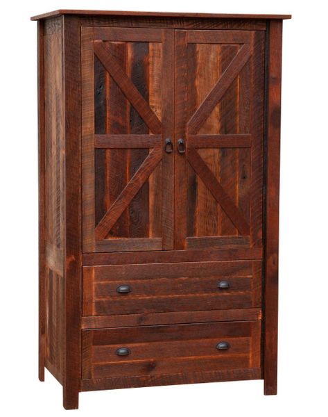 Barnwood 2 Drawer Wardrobe