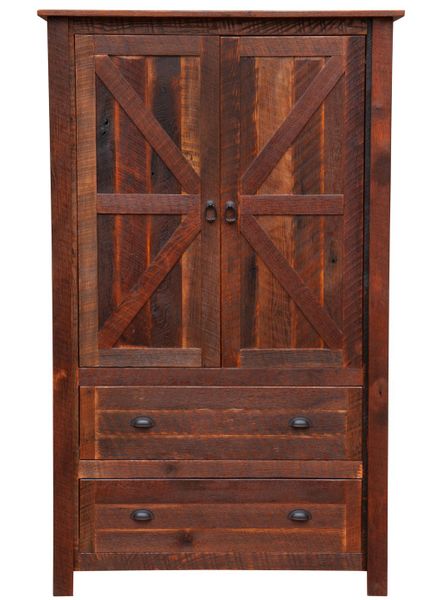 Barnwood 2 Drawer Wardrobe