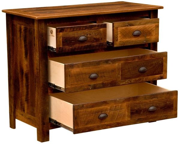 Barnwood 4-Drawer Low Boy