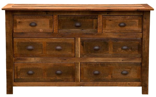 Barnwood 7 Drawer Dresser