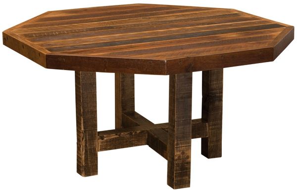 Barnwood Octagon Dining Table