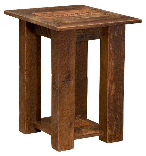 Barnwood Open Nightstand