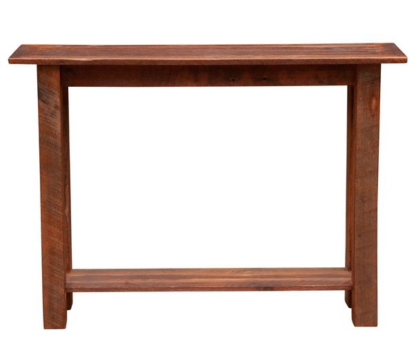 Barnwood Open Sofa Table with Shelf