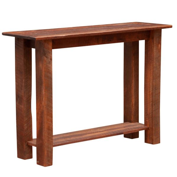 Barnwood Open Sofa Table with Shelf
