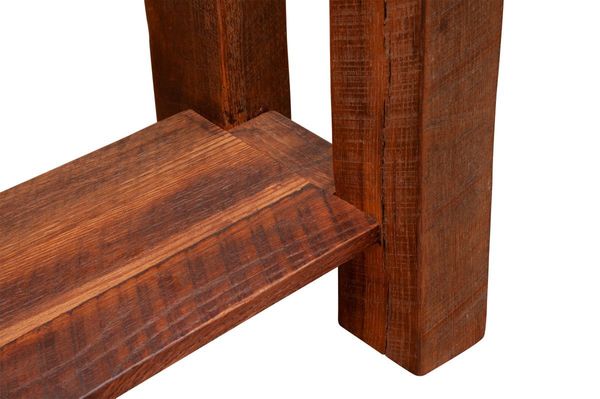 Barnwood Open Sofa Table with Shelf