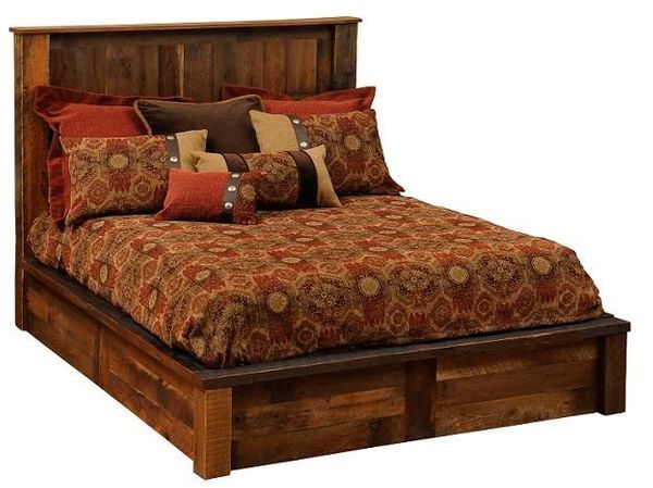 Barnwood Platform Bed