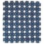 Blue Double Wedding Ring Quilt Set
