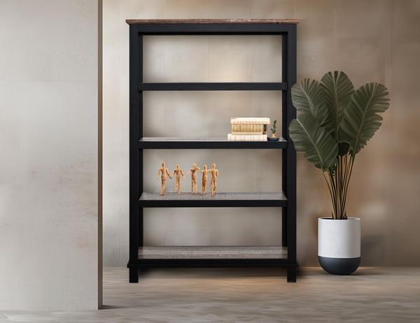 Loft Brown 4 Shelves Bookcase