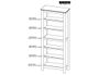 6 Shelves Wooden Bookcase