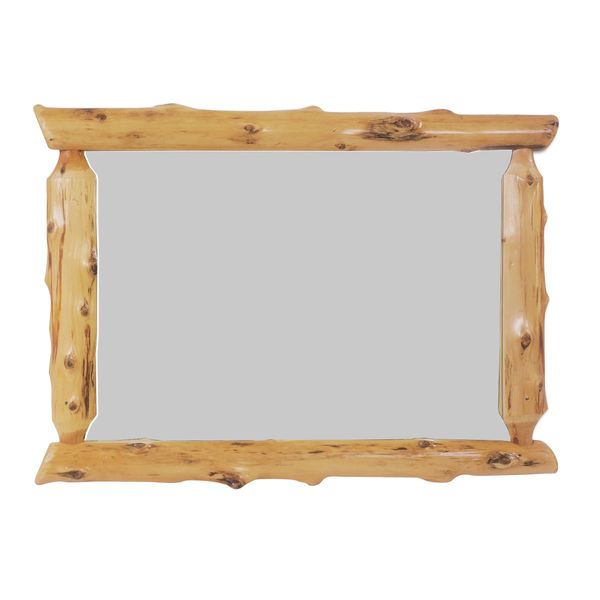 Cedar Half-Log Mirror Frame