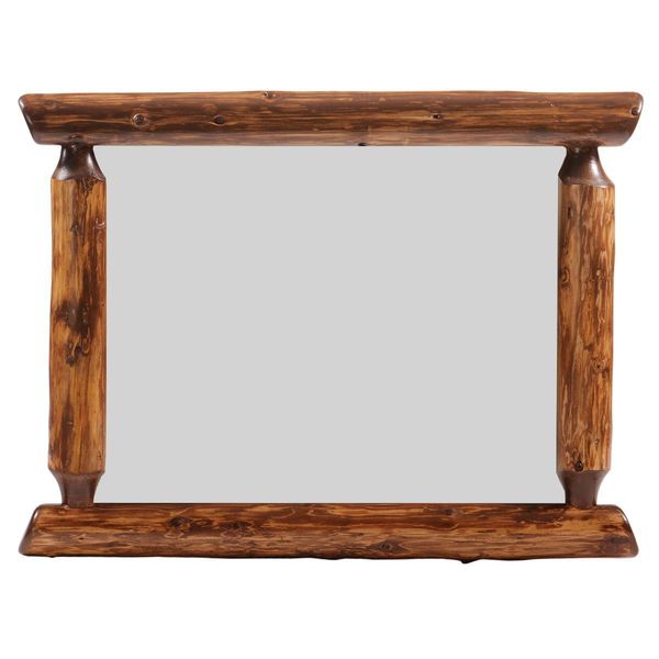 Cedar Half-Log Mirror Frame