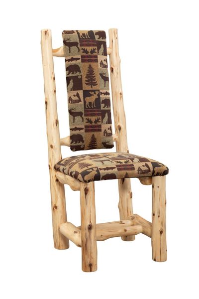 Cedar High Back Upholstered Side Chair