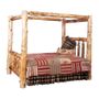 Cedar Log Canopy Bed