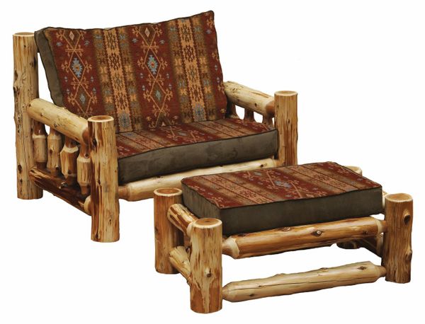 Cedar Log Frame Chair-and-a-Half