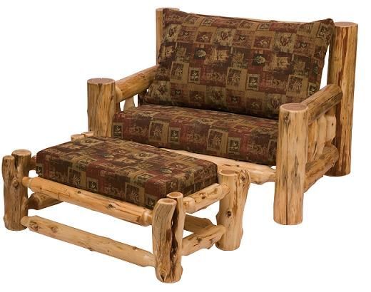 Cedar Log Frame Chair-and-a-Half