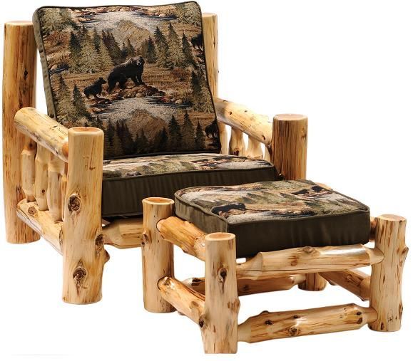 Cedar Log Frame Lounge Chair