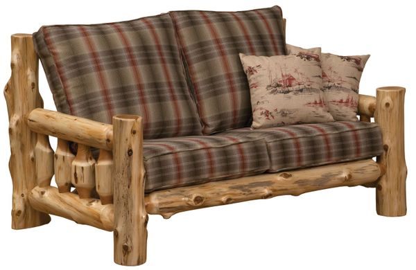Cedar Log Frame Loveseat