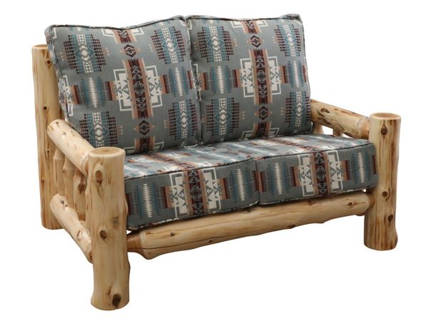 Cedar Log Frame Loveseat